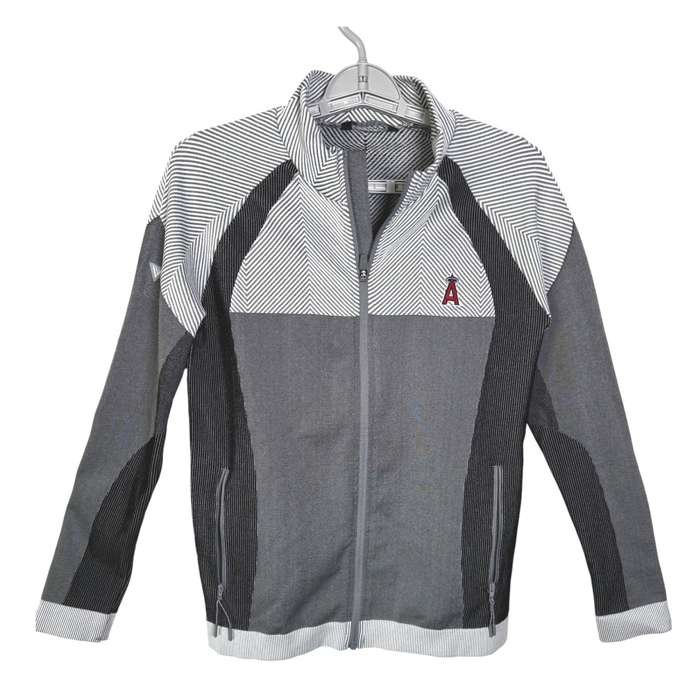Los Angeles Angels Levelwear MLB Genuine Merch Track Jacket M/M Gray Red NWOT‎